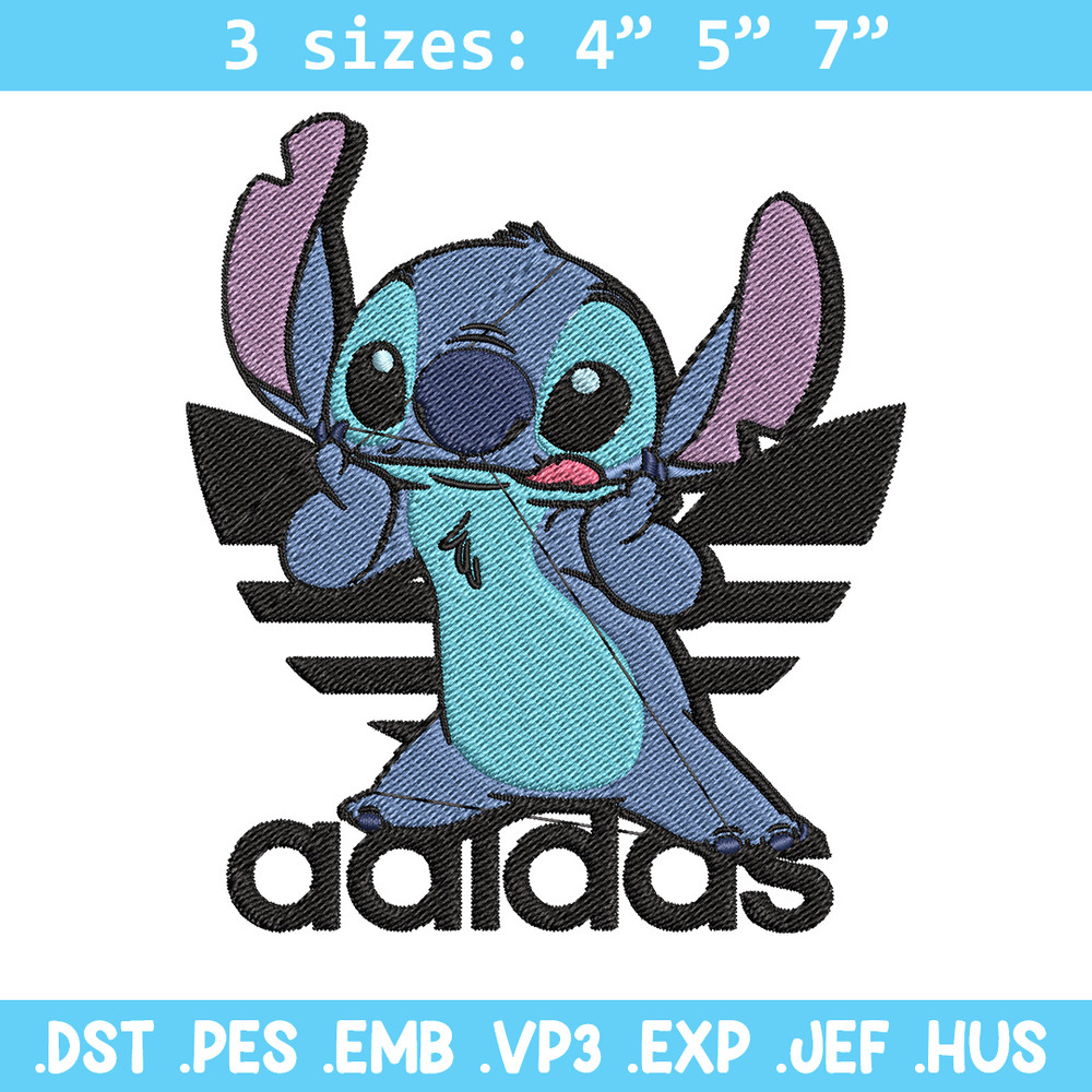 Stitch adidas Embroidery Design, Adidas Embroidery, Embroidery File, Brand Embroidery, Logo shirt, Digital download.jpg