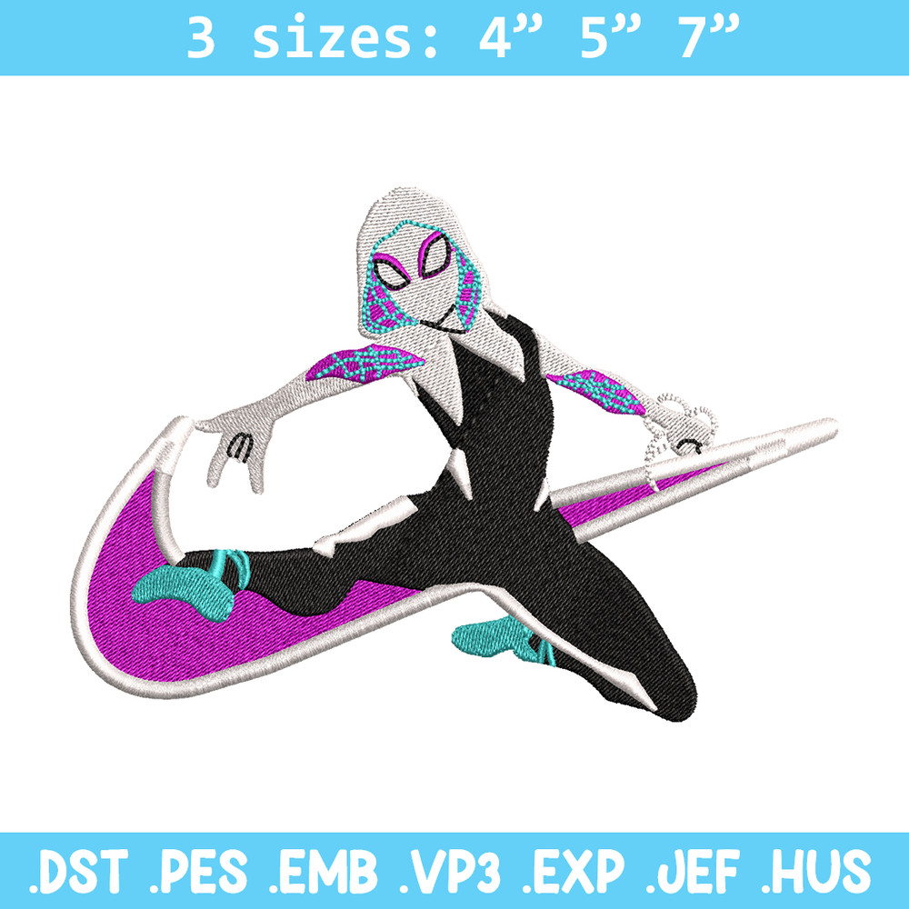 Superhero Nike embroidery design, Nike Spiderwen embroidery, Nike design, movie design, logo shirt, Digital download.jpg