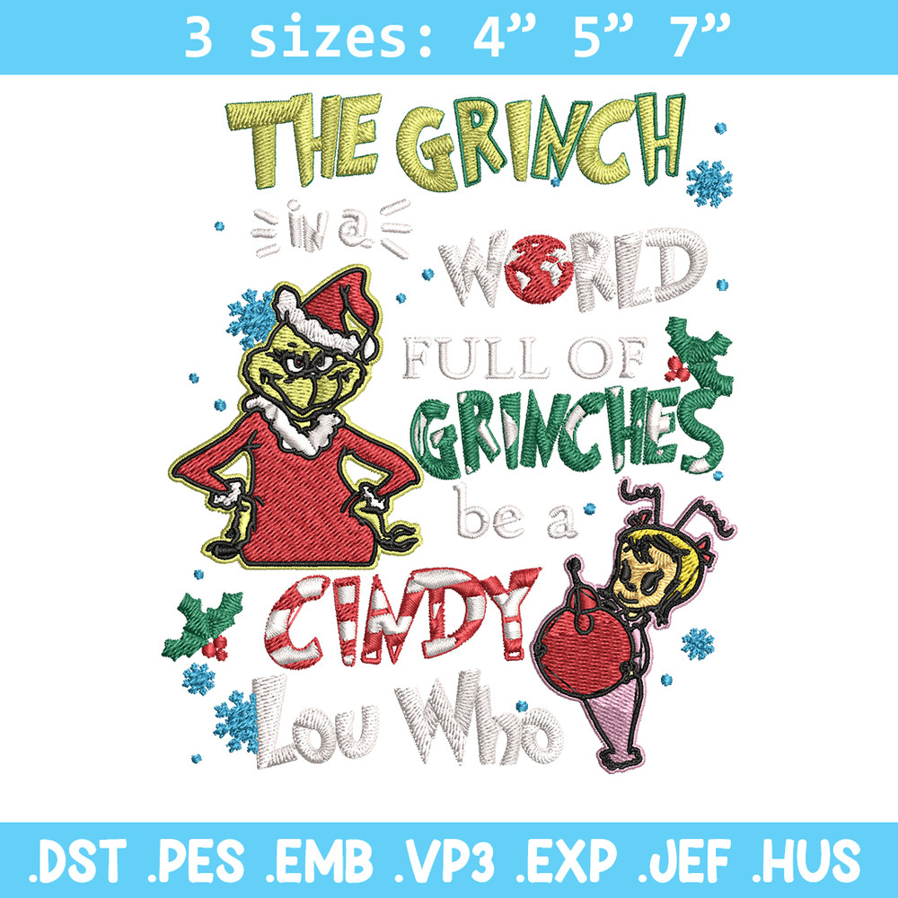 The grinch logo Embroidery design, Grinch christmas Embroidery, Grinch design, Embroidery File, Instant download.jpg
