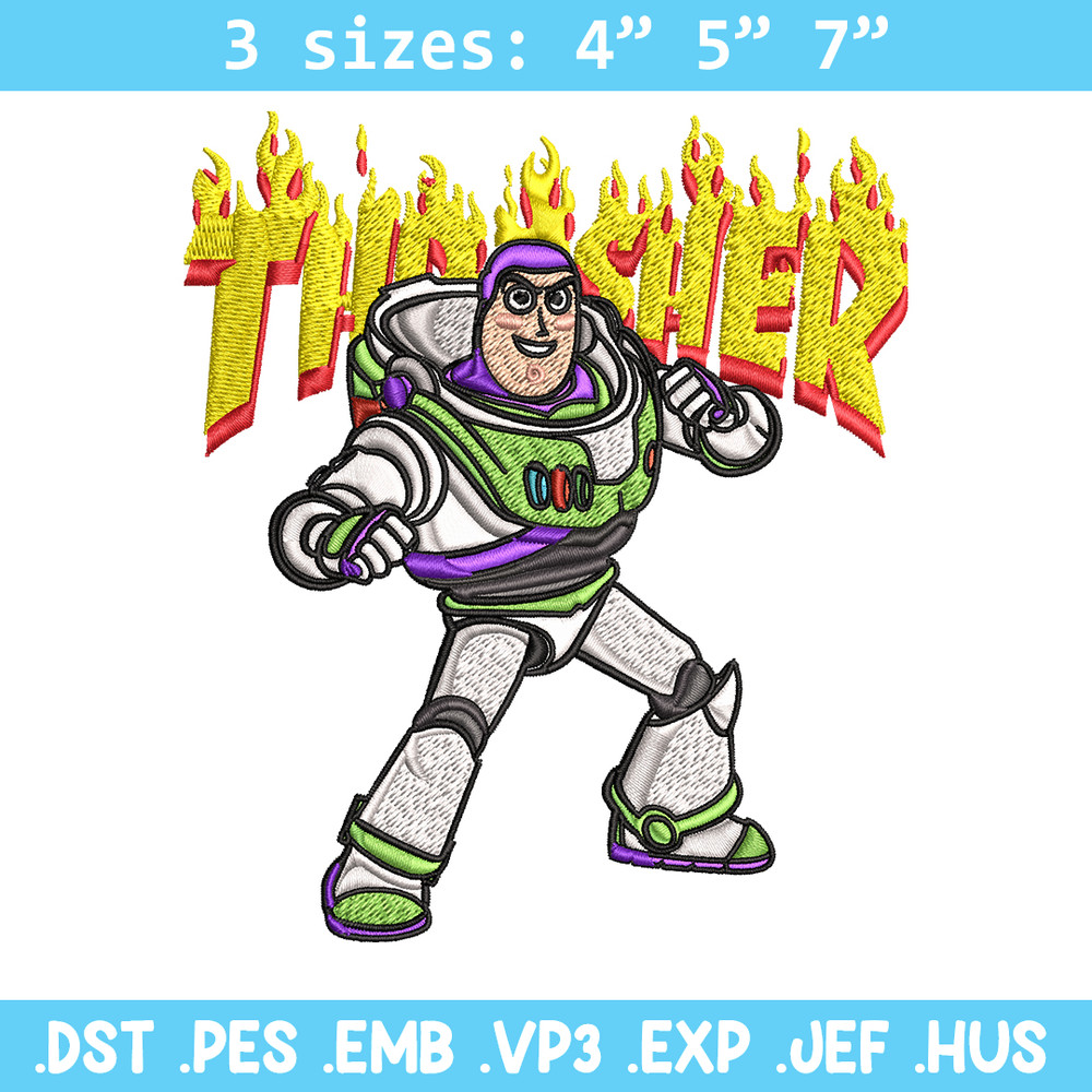 Thrasher Buzz Lightyear Embroidery design, Buzz Lightyear Embroidery, cartoon design, Embroidery File, Instant download..jpg