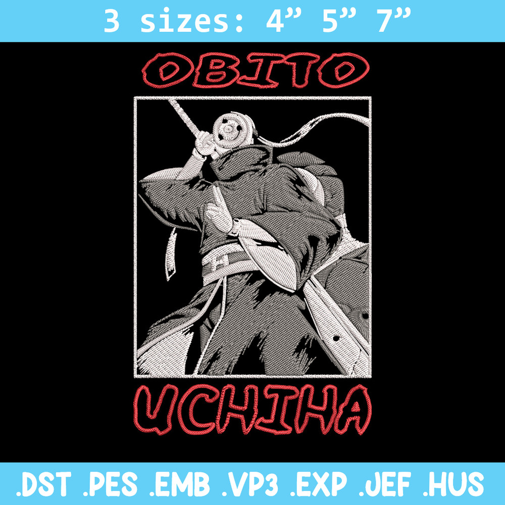 Uchiha Obito Embroidery Design, Naruto Embroidery, Embroidery File, Anime Embroidery,Anime shirt, Digital download.jpg
