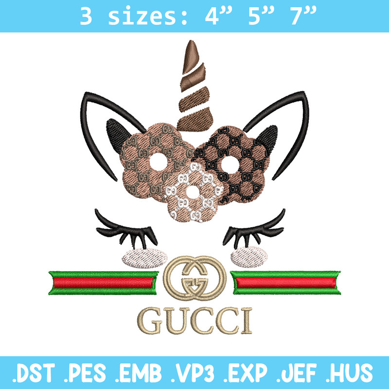 Unicorn gucci Embroidery Design, Gucci Embroidery, Embroidery File, Brand Embroidery, Logo shirt, Digital download.jpg