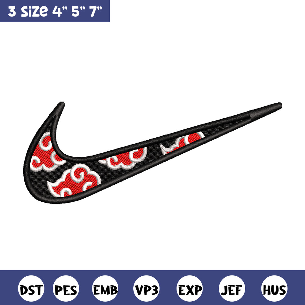 Akatsuki Nike embroidery design, Naruto embroidery, Nike design, anime design, anime shirt, Digital download.jpg