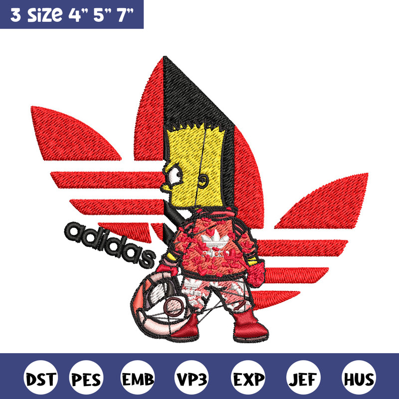 Bart racer adidas Embroidery Design, Adidas Embroidery, Brand Embroidery, Embroidery File, Logo shirt, Digital download.jpg