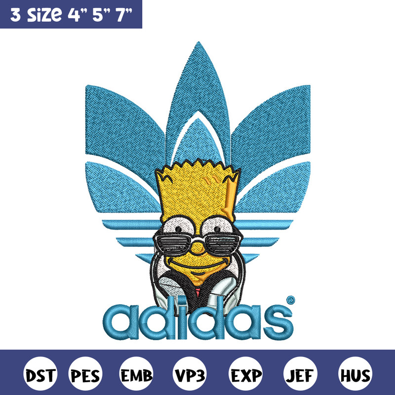 Bart simpson adidas Embroidery Design,Adidas Embroidery, Brand Embroidery, Embroidery File, Logo shirt, Digital download.jpg