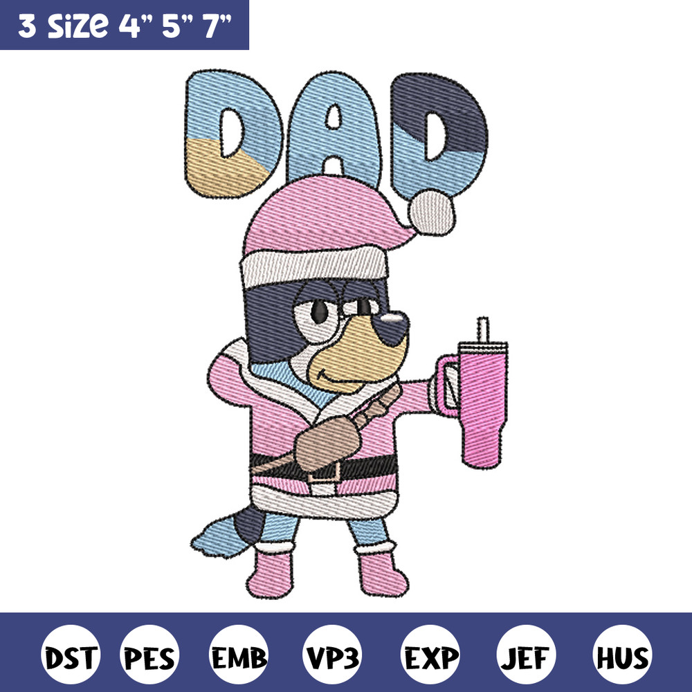 Bluey dad embroidery design, Bluey embroidery, Chrismas design, Embroidery file, Embroidery shirt,Digital download.jpg