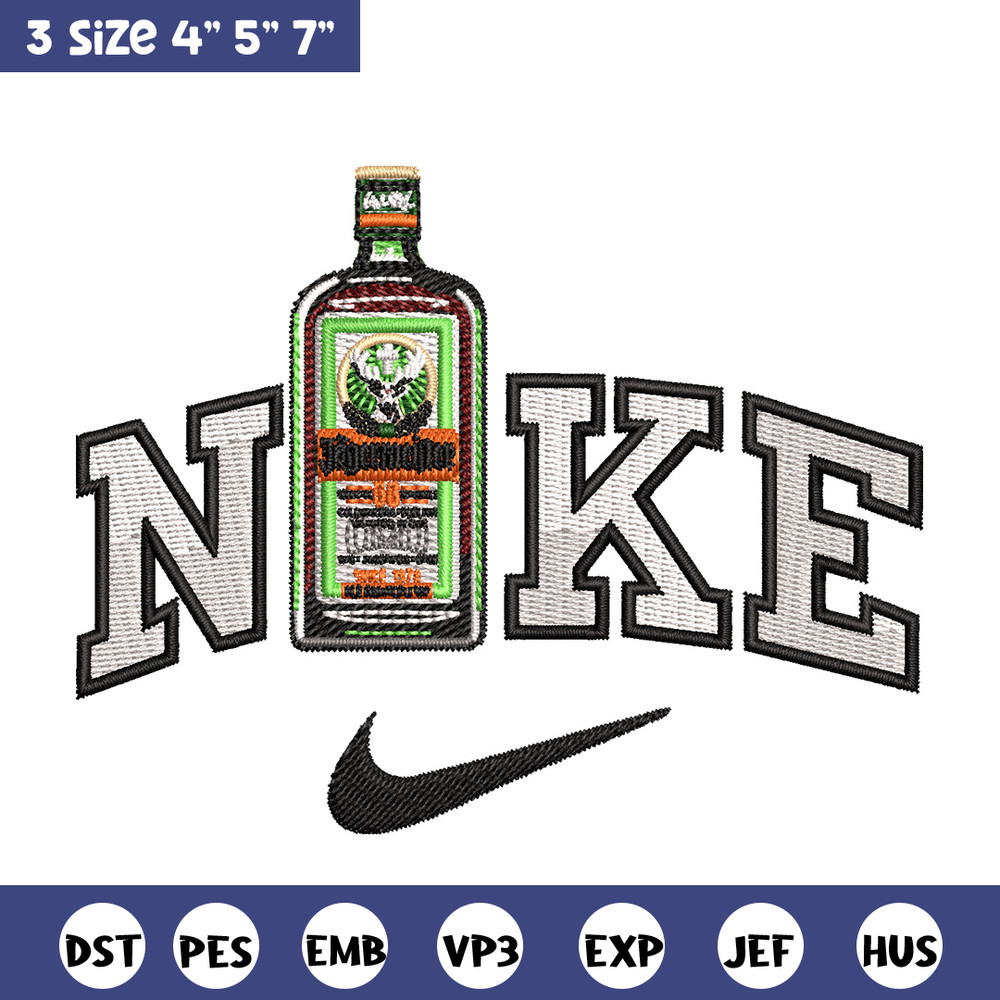 Bottle x nike logo embroidery design, Nike embroidery, Embroidery file, Embroidery shirt, Nike design, Digital download.jpg