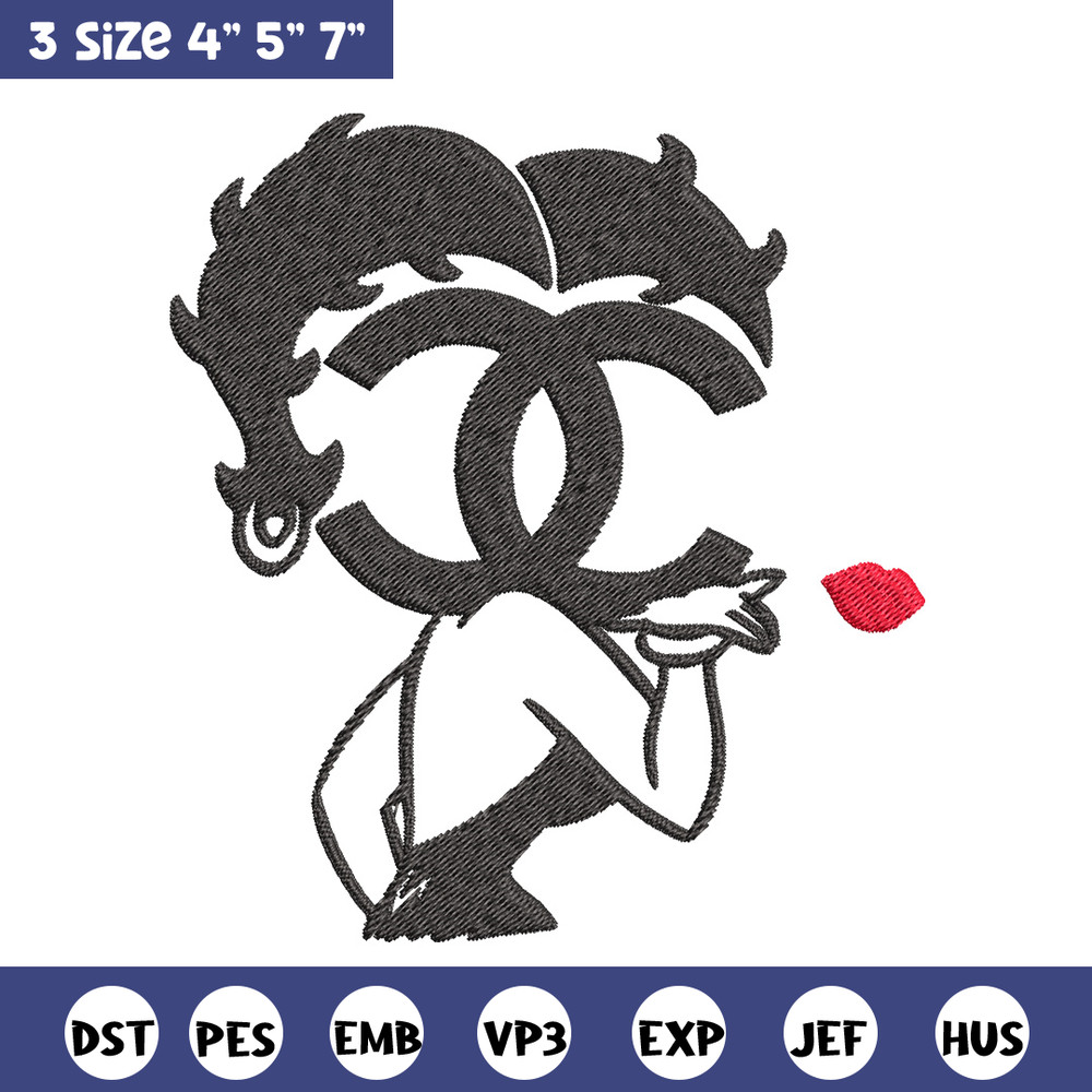 Cartoon girl gucci Embroidery Design, Gucci Embroidery, Brand Embroidery, Embroidery File, Logo shirt, Digital download.jpg