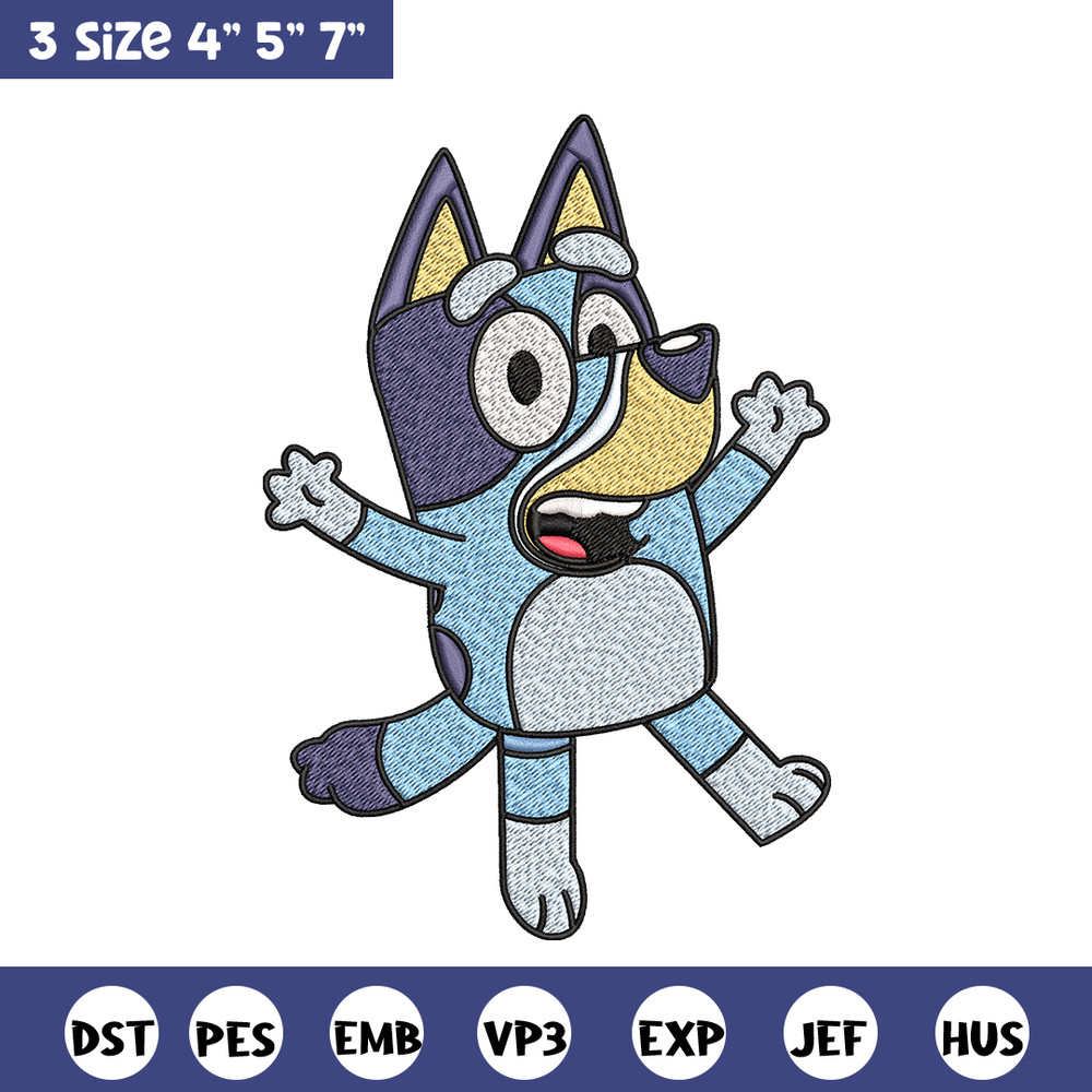 Dad Bluey Embroidery, Bandit Heeler Embroidery, Embroidery File, cartoon design, cartoon shirt, Digital download..jpg