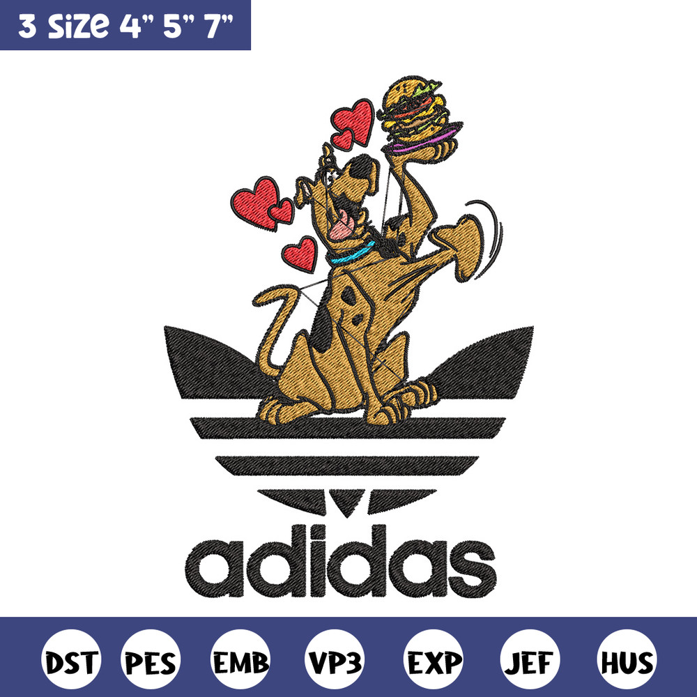 Dog love adidas Embroidery Design, Adidas Embroidery, Embroidery File, Brand Embroidery, Logo shirt, Digital download.jpg