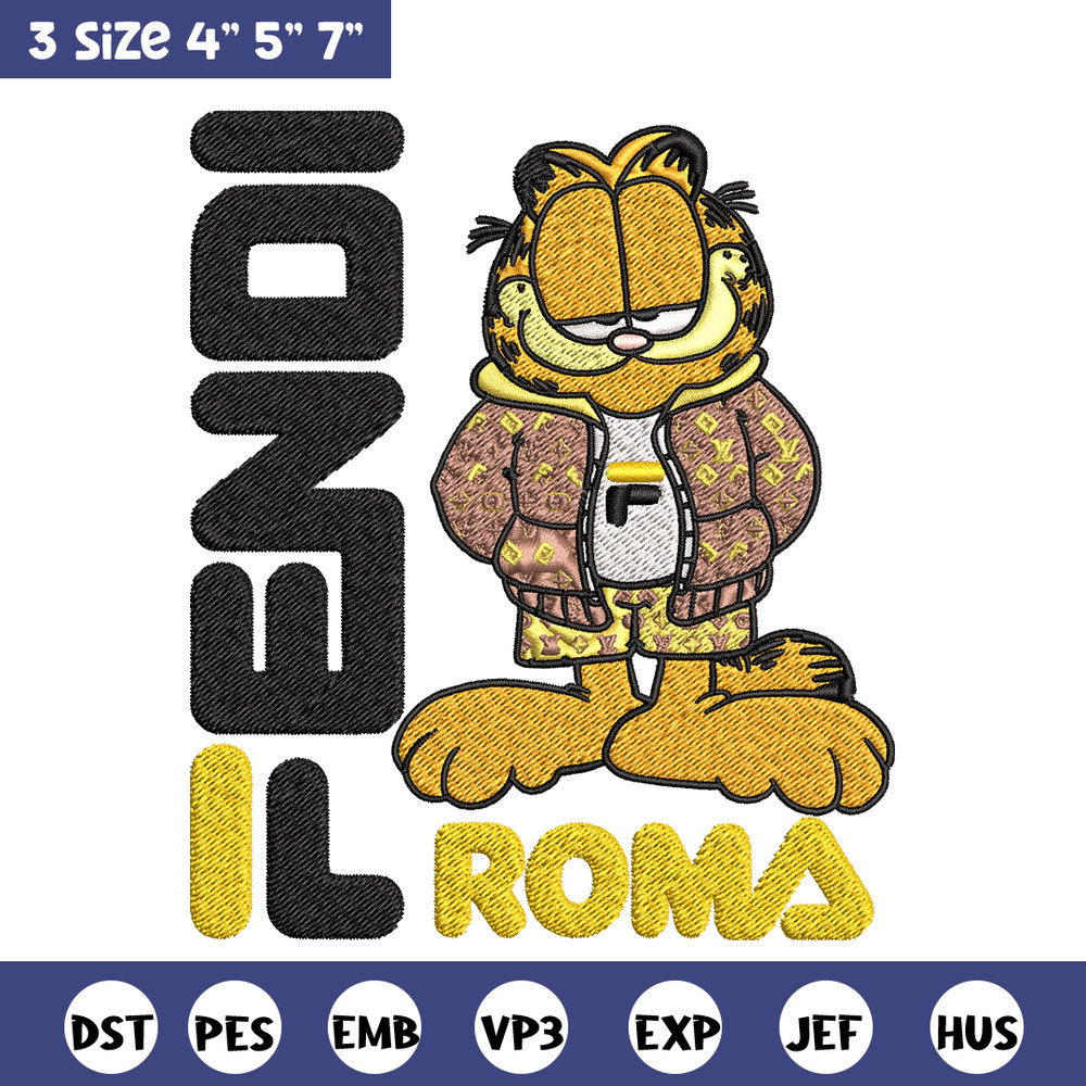 Garfield Fendi Embroidery design, Garfield Fendi cartoon Embroidery, cartoon design, Embroidery File, Instant download..jpg