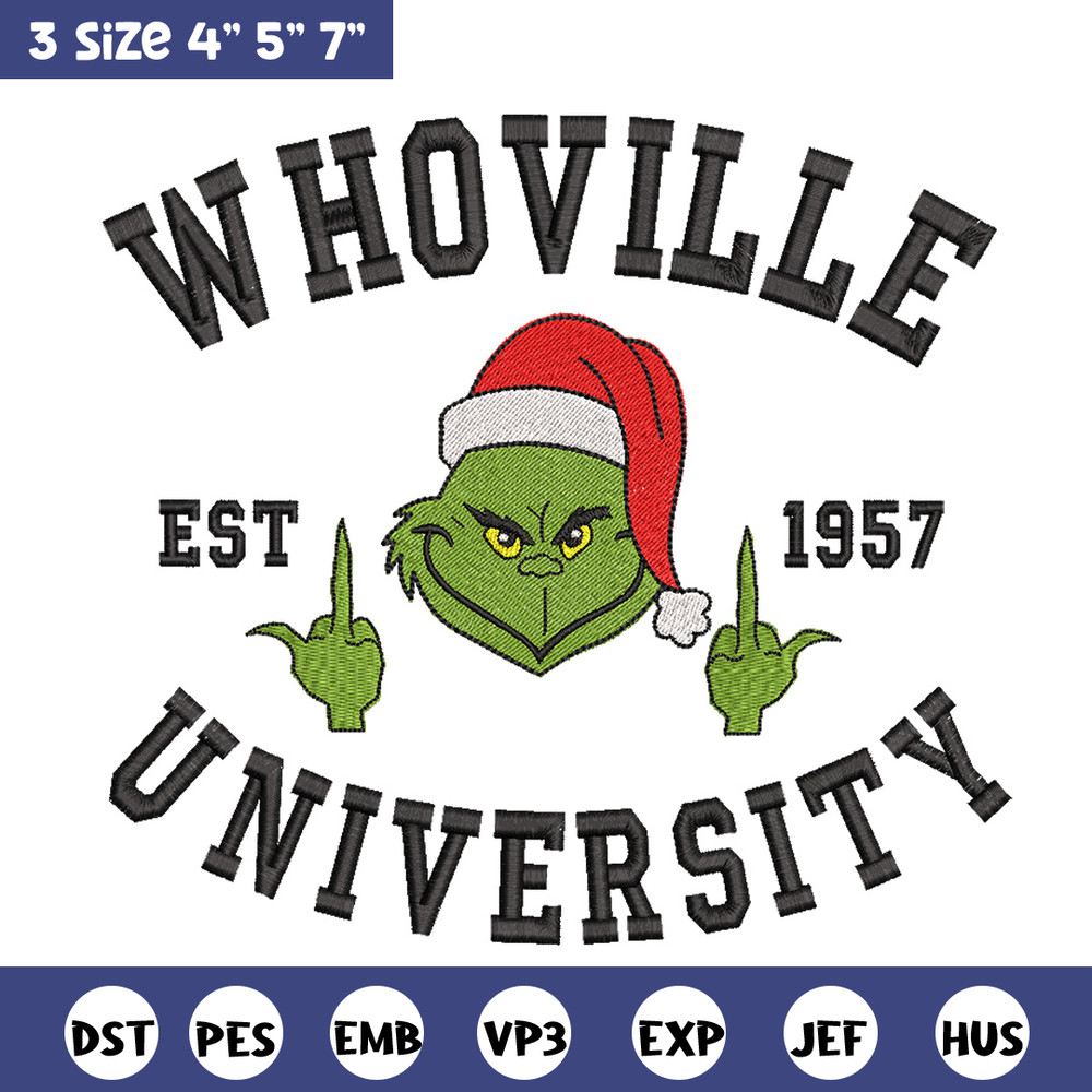 Grinch est1957 embroidery design, Grinch embroidery, Chrismas design, Embroidery file,Embroidery shirt, Digital download.jpg