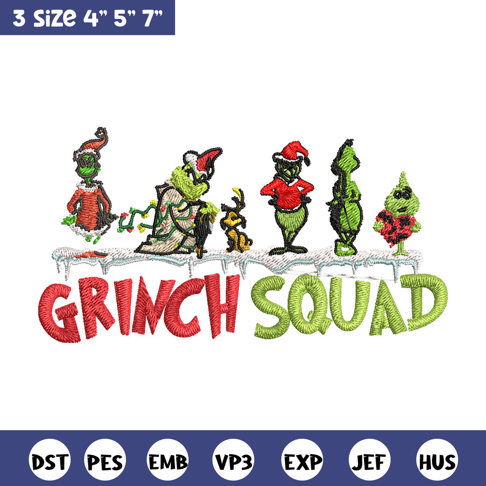 Grinch squad christmas Embroidery design, Grinch Christmas Embroidery, Grinch design, Embroidery File, Digital download..jpg