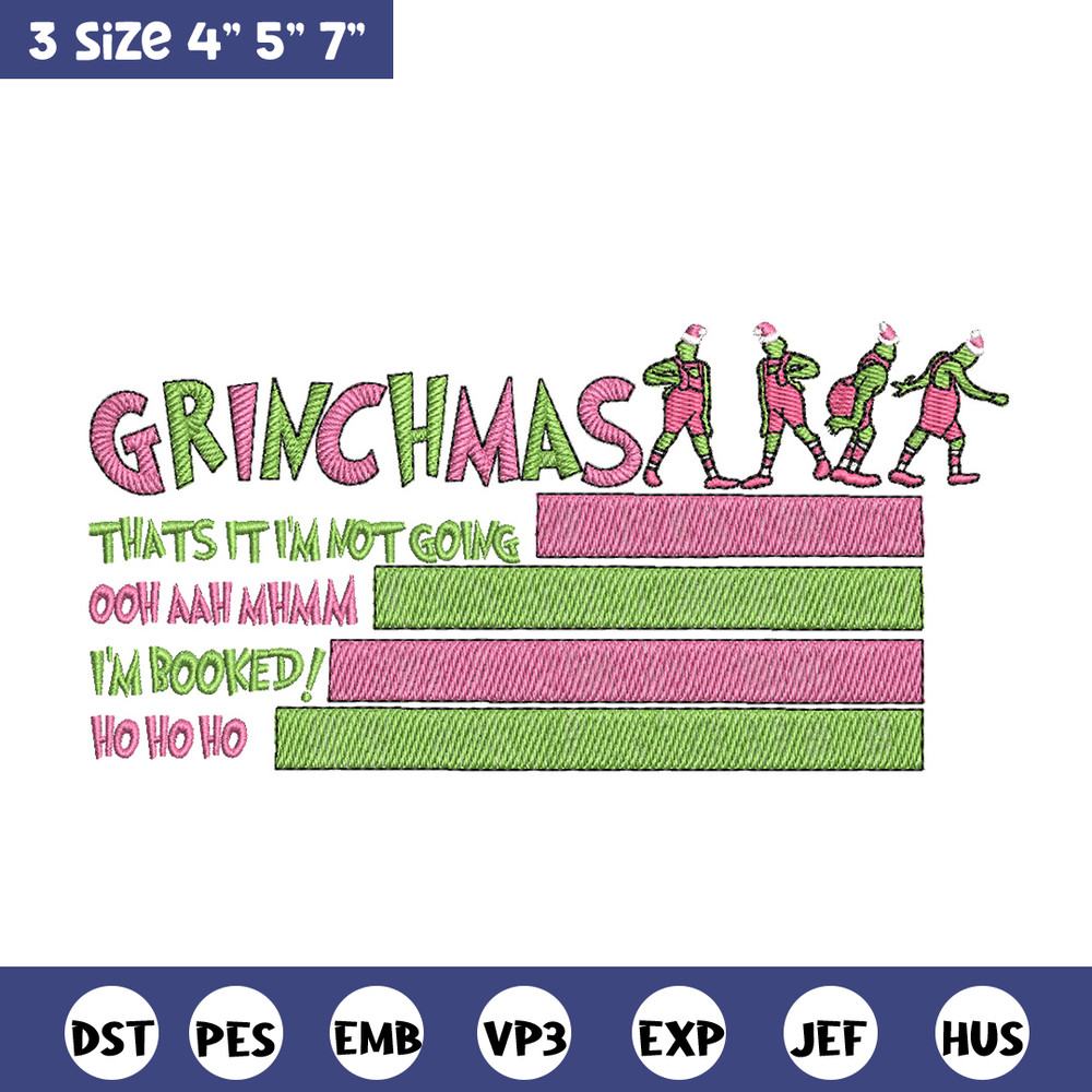 Grinchmas embroidery design, Chrismas design, Embroidery shirt, Embroidery file, Grinch embroidery, Digital download.jpg
