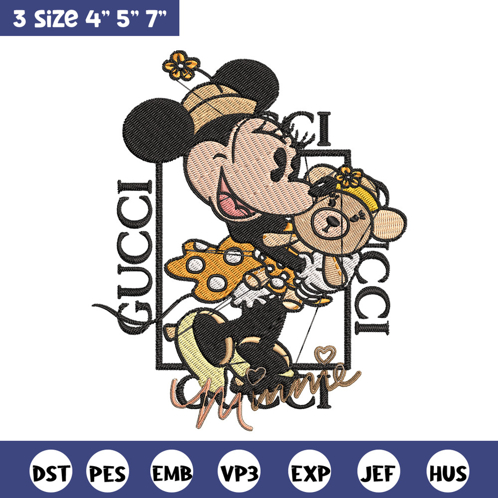 Gucci Minnie mouse Embroidery design, Gucci Embroidery, Disney design, Embroidery File, cartoon shirt, Instant download..jpg