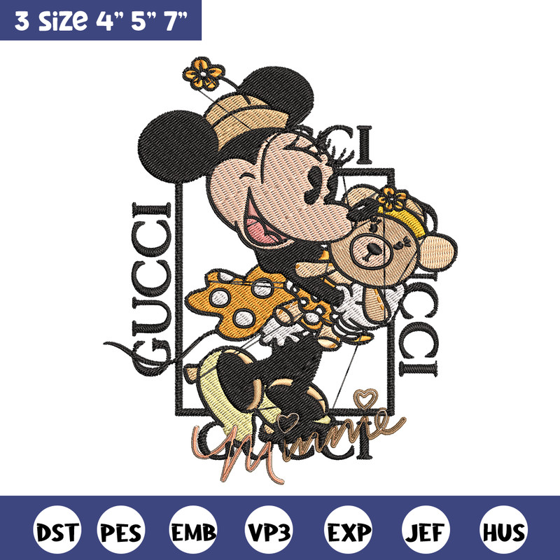 Gucci Minnie mouse Embroidery design, Gucci Embroidery, Disney design, Embroidery File, cartoon shirt, Instant download..jpg