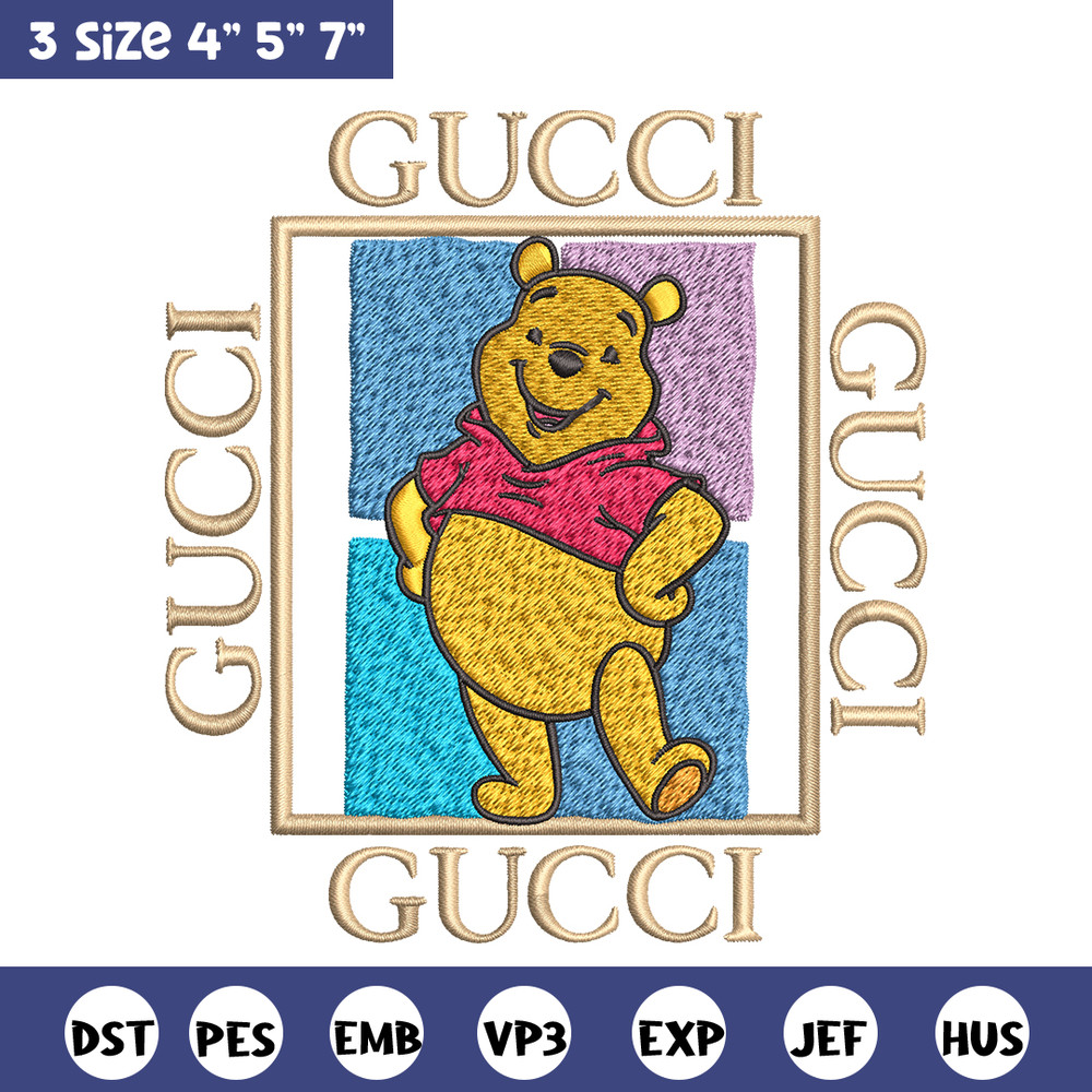 Gucci Winnie Pooh Embroidery design, Winnie Pooh Embroidery, cartoon design, Embroidery File, Digital download..jpg