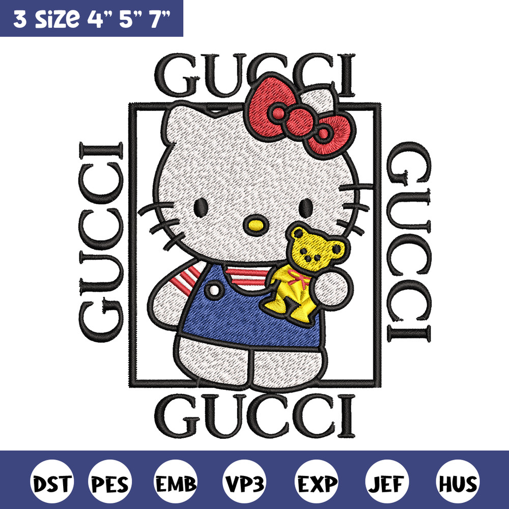 Hello kitty Gucci Embroidery design, Hello kitty Embroidery, cartoon design, Embroidery File, Instant download..jpg