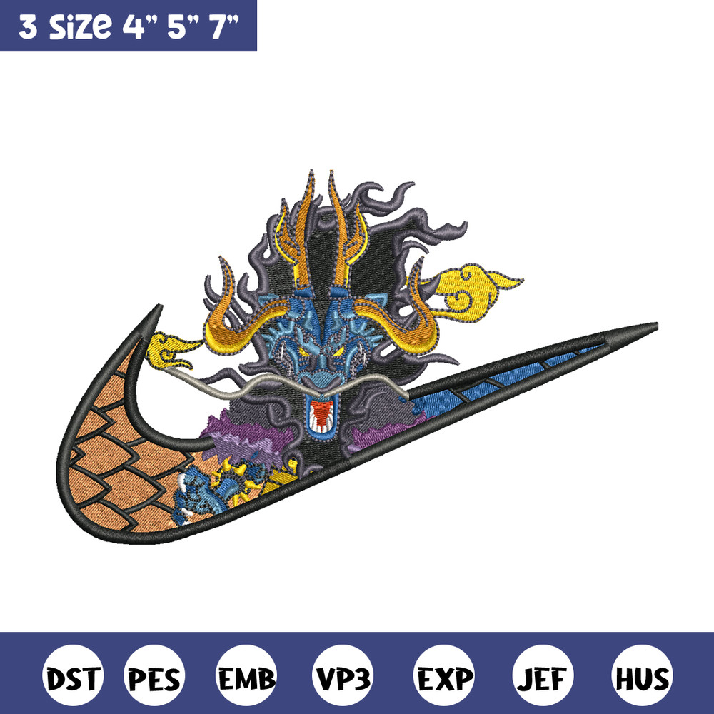 Kaido Nike embroidery design, One Piece embroidery, nike design, anime design, anime shirt, Digital download.jpg