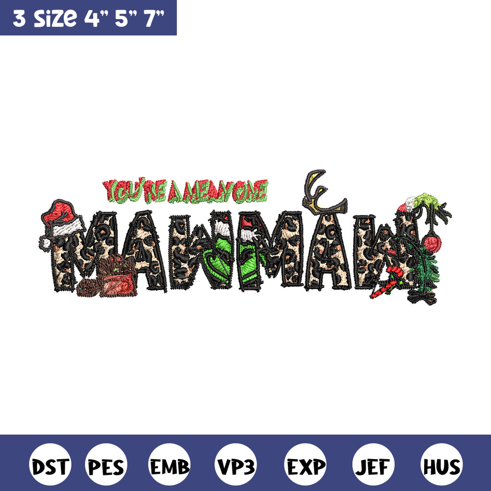 Maw Maw Ginch Christmas Embroidery design, Grinch Christmas Embroidery, Grinch design, Embroidery file, Digital download.jpg