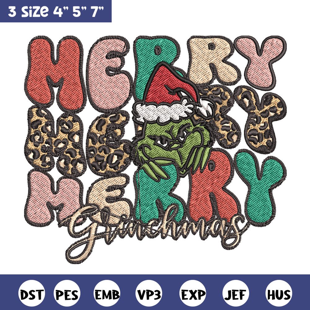 Merry Grinch Embroidery design, Grinch Christmas Embroidery, Grinch design, Embroidery File, Digital download..jpg