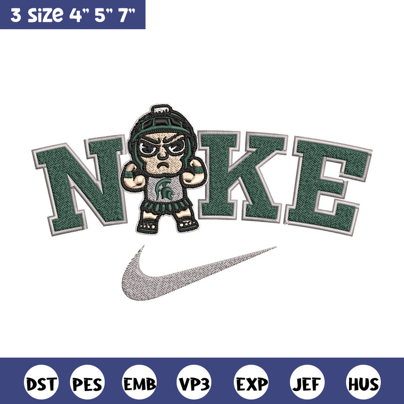 Michigan State embroidery design, NCAA embroidery, Nike design, Embroidery file, Embroidery shirt,Digital download.jpg