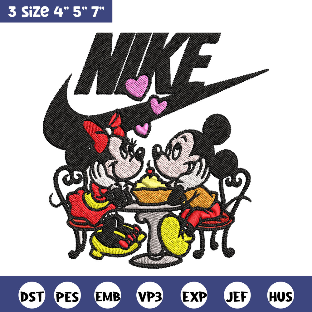 Mickey and Minnie mouse Nike Embroidery design, Disney Embroidery, Nike design, Embroidery file, Instant download..jpg