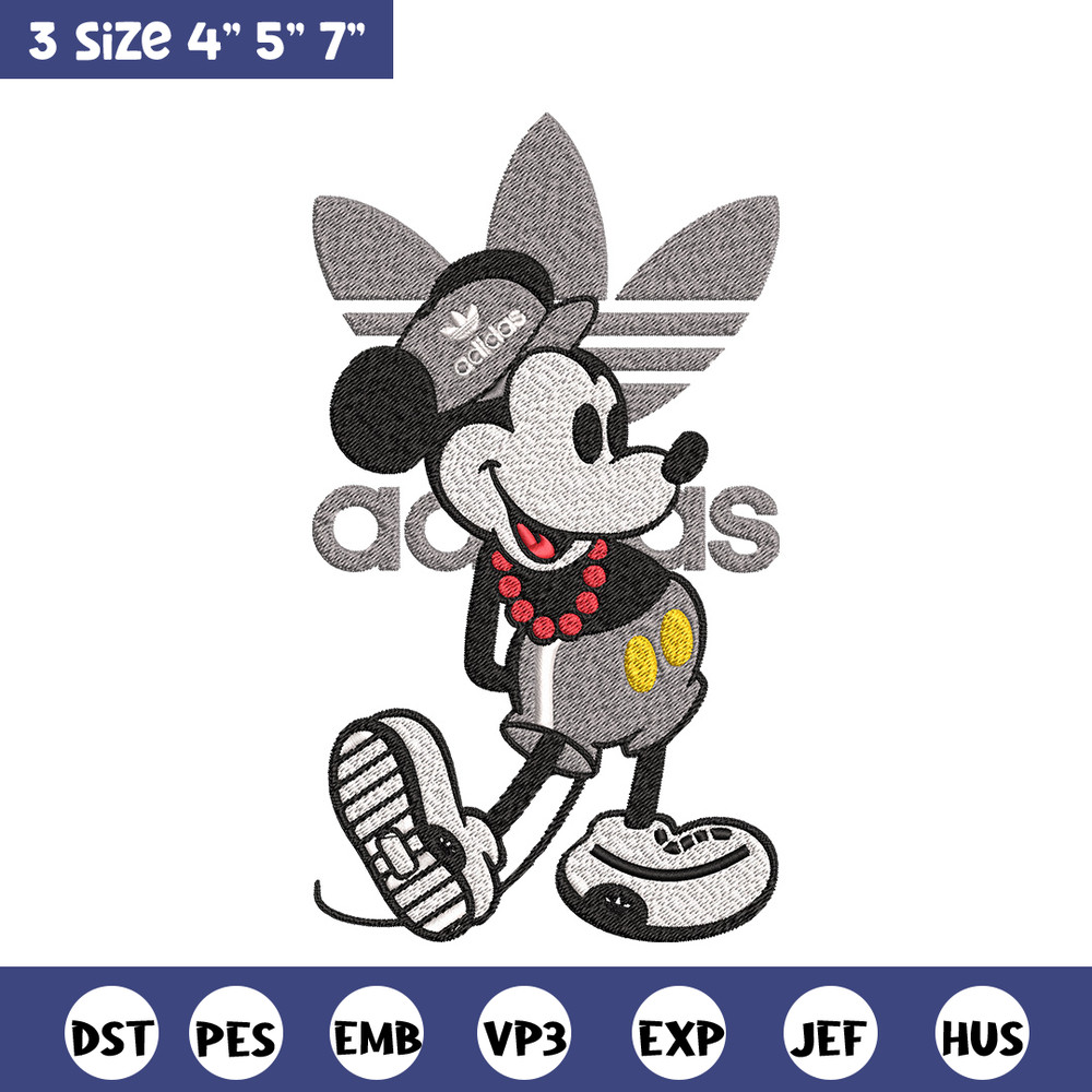 Mickey grey adidas Embroidery Design, Adidas Embroidery, Brand Embroidery, Embroidery File, Logo shirt, Digital download.jpg