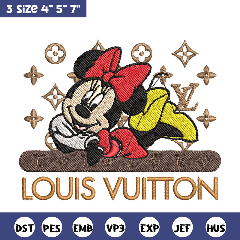 Minnie louis vuitton Embroidery Design, Lv Embroidery, Embroidery File, Brand Embroidery, Logo shirt, Digital download.jpg