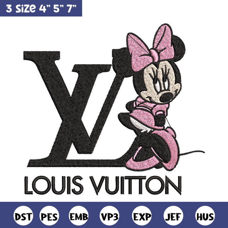 Minnie louis vuitton Embroidery Design, Lv Embroidery, Embroidery File, Disney Embroidery, Logo shirt, Digital download.jpg