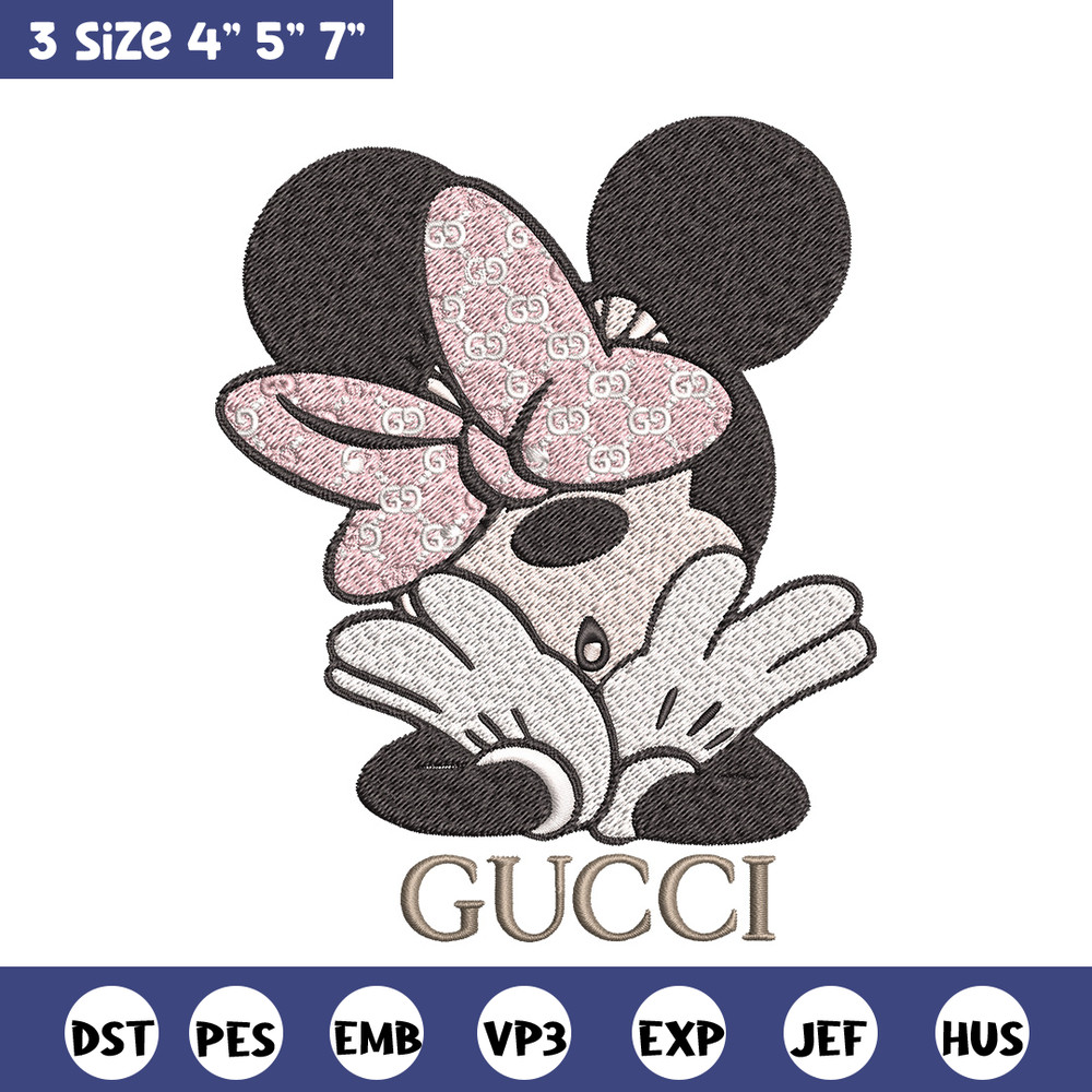 Minnie mouse Embroidery Design, Gucci Embroidery, Brand Embroidery, Logo shirt, Embroidery File, Digital download.jpg