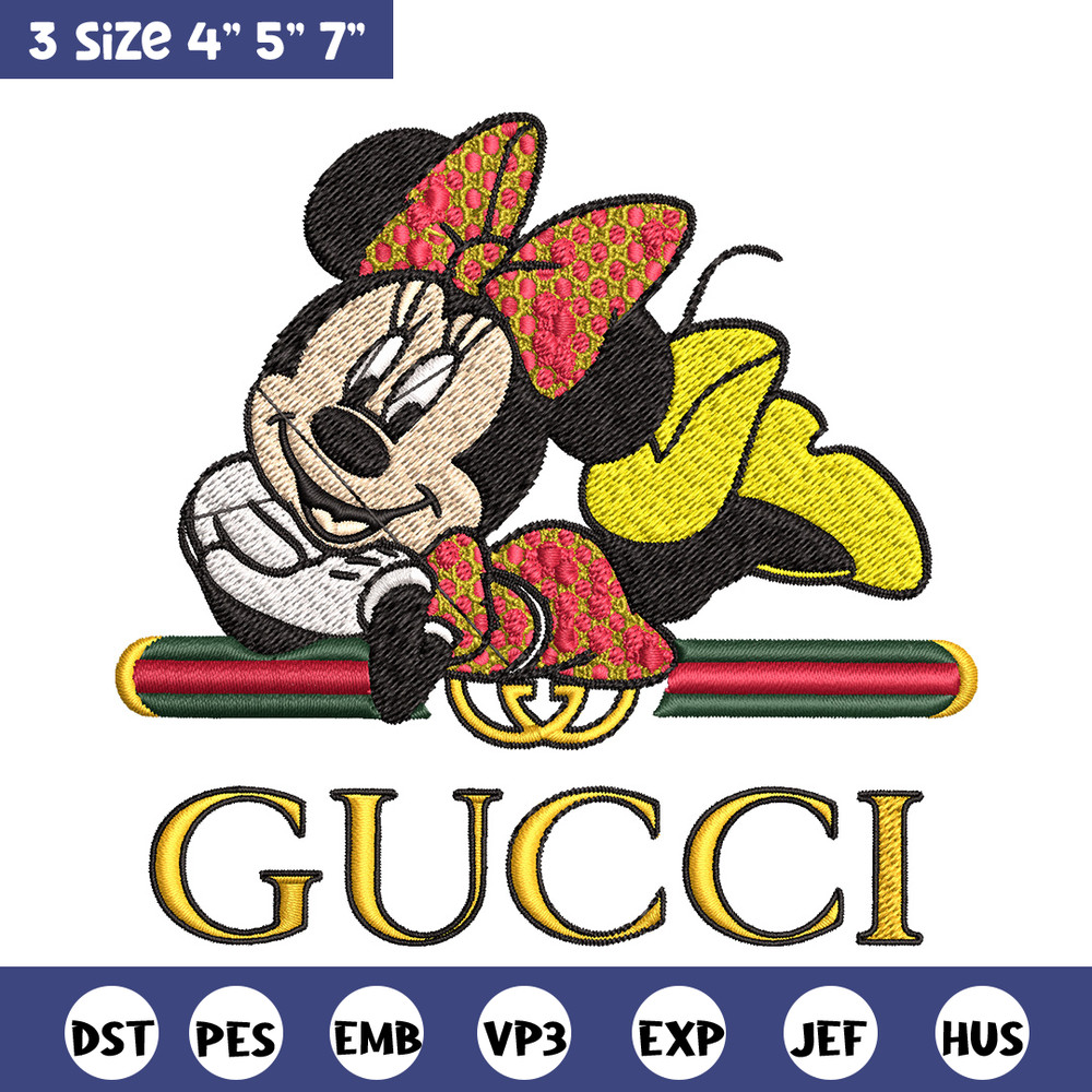Minnie smile Embroidery Design, Gucci Embroidery, Brand Embroidery, Logo shirt, Embroidery File, Digital download.jpg