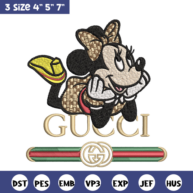 Minnie smile gucci Embroidery Design, Gucci Embroidery, Brand Embroidery, Logo shirt, Embroidery File, Digital download.jpg