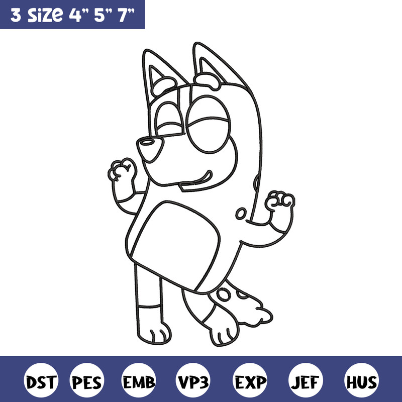 Mom Bluey Coloring Pages Embroidery, Bluey Embroidery, Embroidery File, cartoon design, cartoon shirt, Digital download..jpg