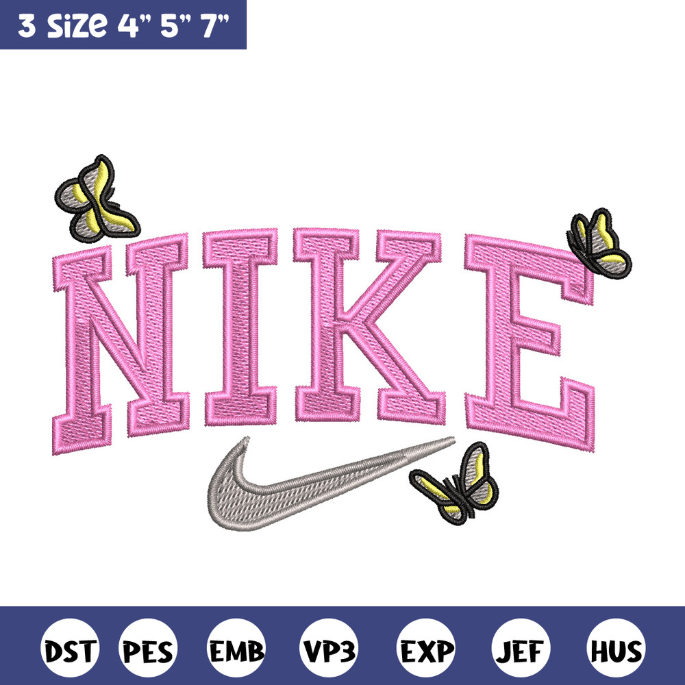 Nike butterfly embroidery design, Butterfly embroidery, Nike design, Embroidery shirt, Embroidery file, Digital download.jpg