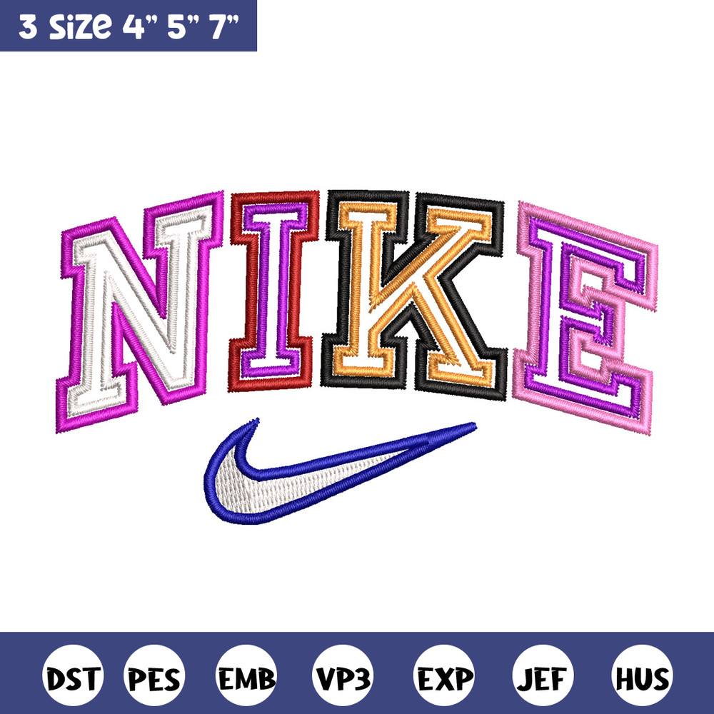 Nike color embroidery design, Nike embroidery, Nike design, Embroidery shirt, Embroidery file,Digital download.jpg