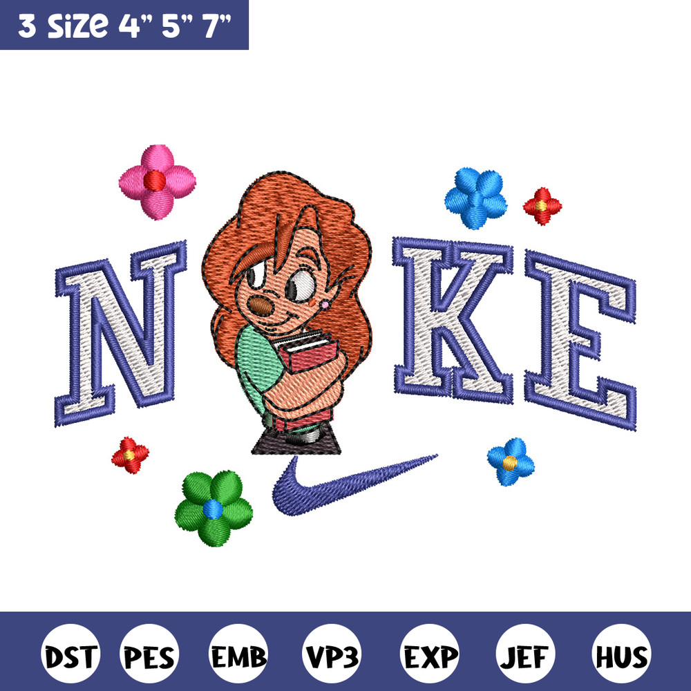 Nike flower girl embroidery design, Nike embroidery, Nike design, Embroidery shirt, Embroidery file,Digital download.jpg