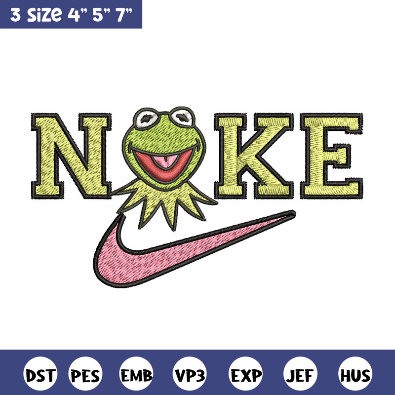 Nike frog Embroidery Design, Brand Embroidery, Nike Embroidery, Embroidery File, Logo shirt, Digital download.jpg