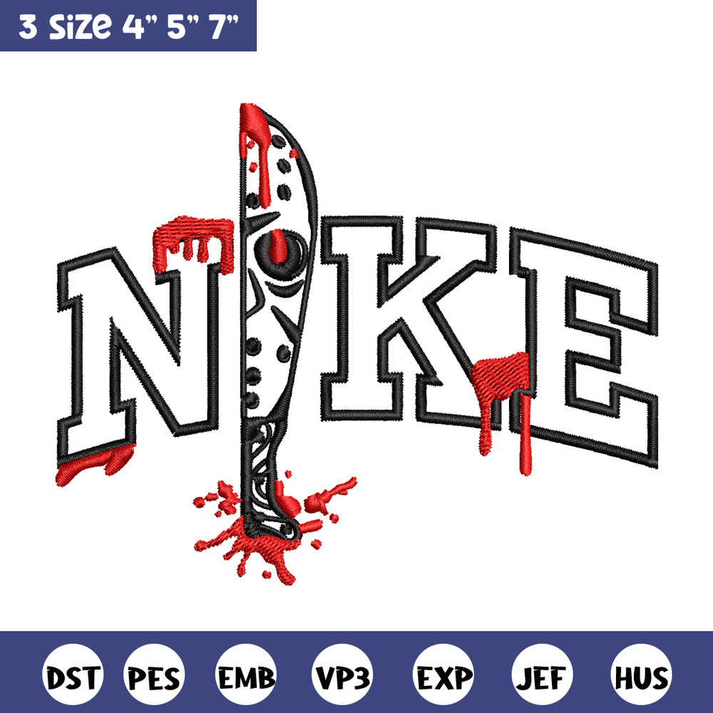 Nike Jason Voorhees Embroidery design, Horror Embroidery, nike design, Embroidery File, logo shirt, Digital download..jpg