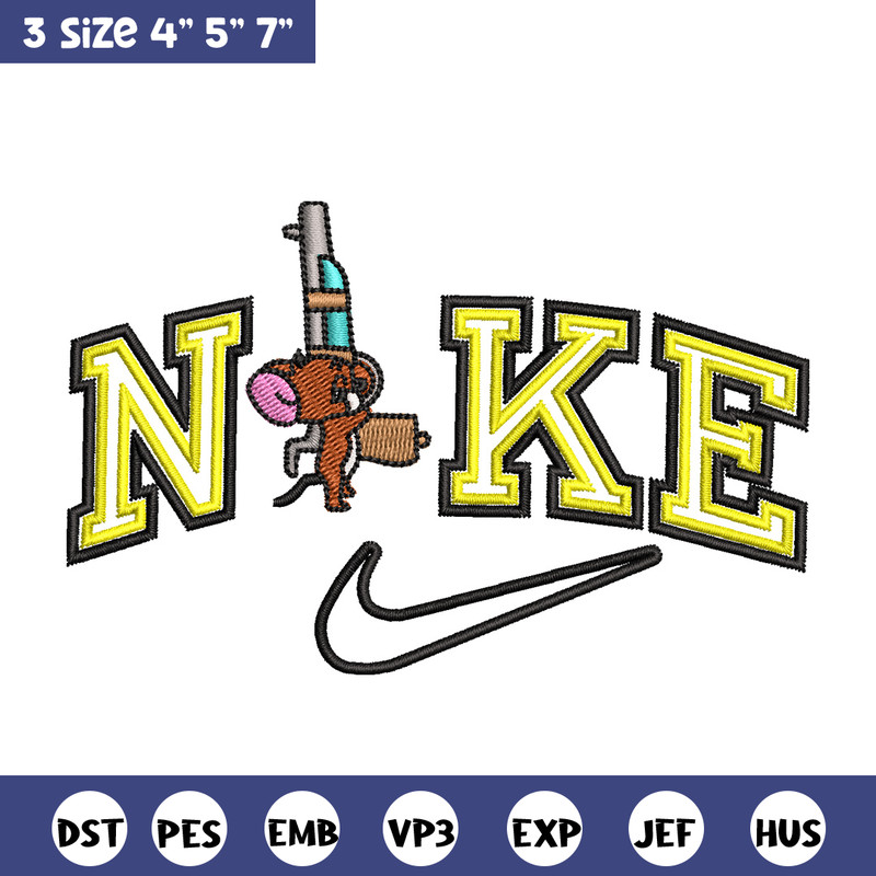 Nike jerry embroidery design, Tom jerry embroidery, Nike design, Embroidery shirt, Embroidery file,Digital download.jpg