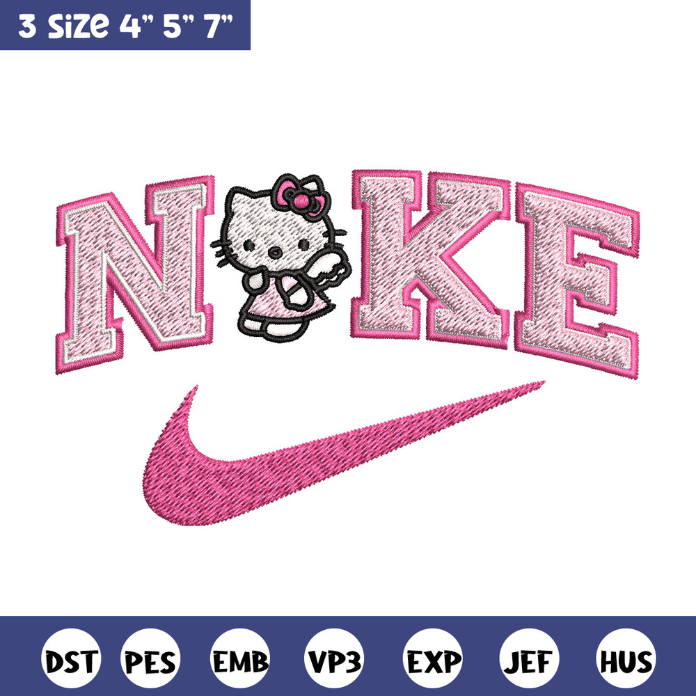 Nike kitty Embroidery Design, Hello kitty Embroidery, Nike Embroidery, Embroidery File, Logo shirt, Digital download.jpg