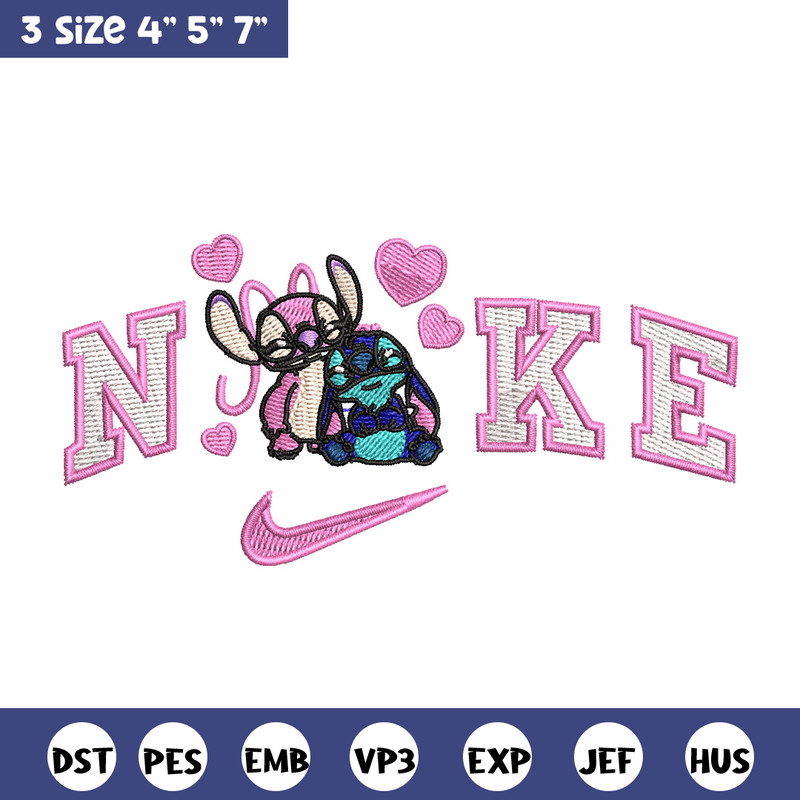 Nike stitch love embroidery design, Stitch embroidery, Nike design, Embroidery file,Embroidery shirt, Digital download.jpg