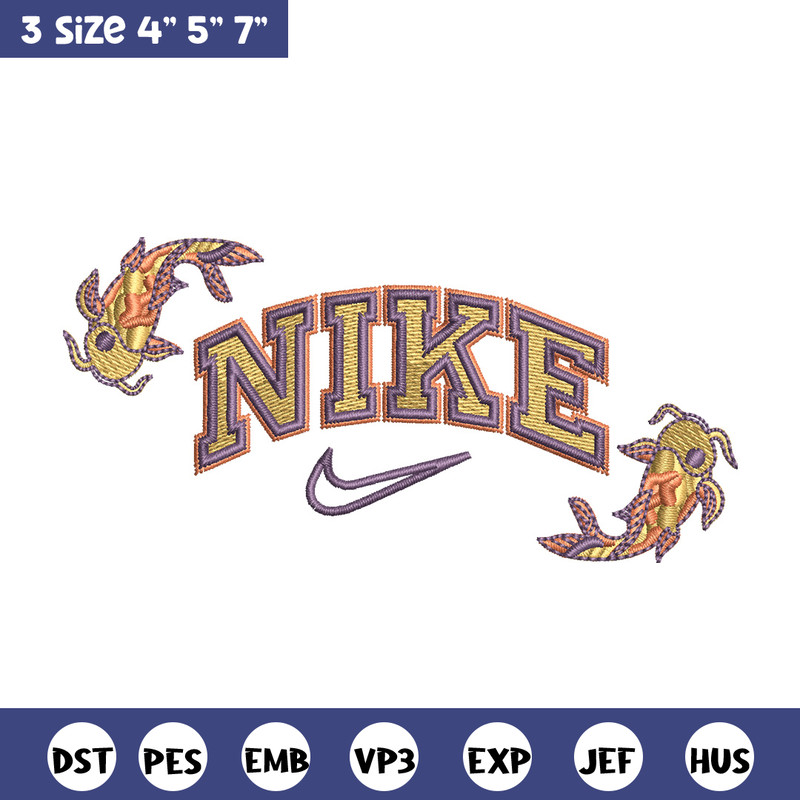 Nike x fish embroidery design, Fish embroidery, Nike design, Embroidery shirt, Embroidery file,Digital download.jpg