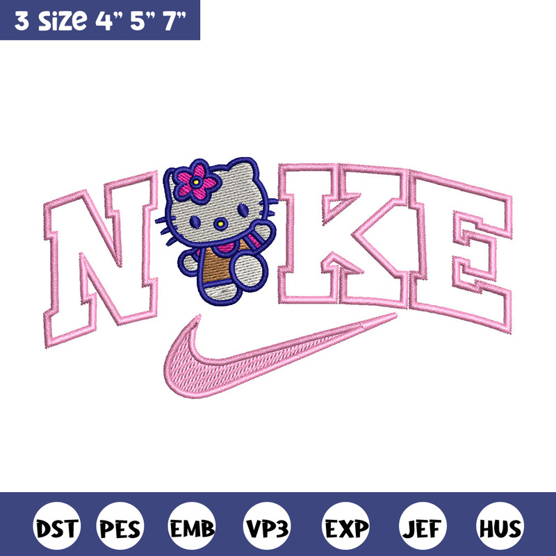 Nike x kitty embroidery design, Hello kitty embroidery, Nike design, Embroidery shirt, Embroidery file, Digital download.jpg