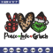 Peace love Grinch Embroidery design, Grinch christmas Embroidery, Grinch design, Embroidery file, Instant download..jpg