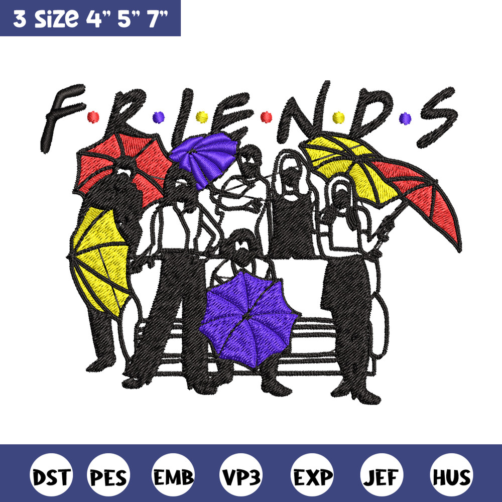People Umbrella friends Embroidery design, logo Embroidery, logo design, Embroidery File, logo shirt, Digital download..jpg
