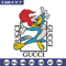 Pica pau gucci Embroidery design, Pica pau Embroidery, cartoon design, Gucci logo, Embroidery File, Instant download.jpg