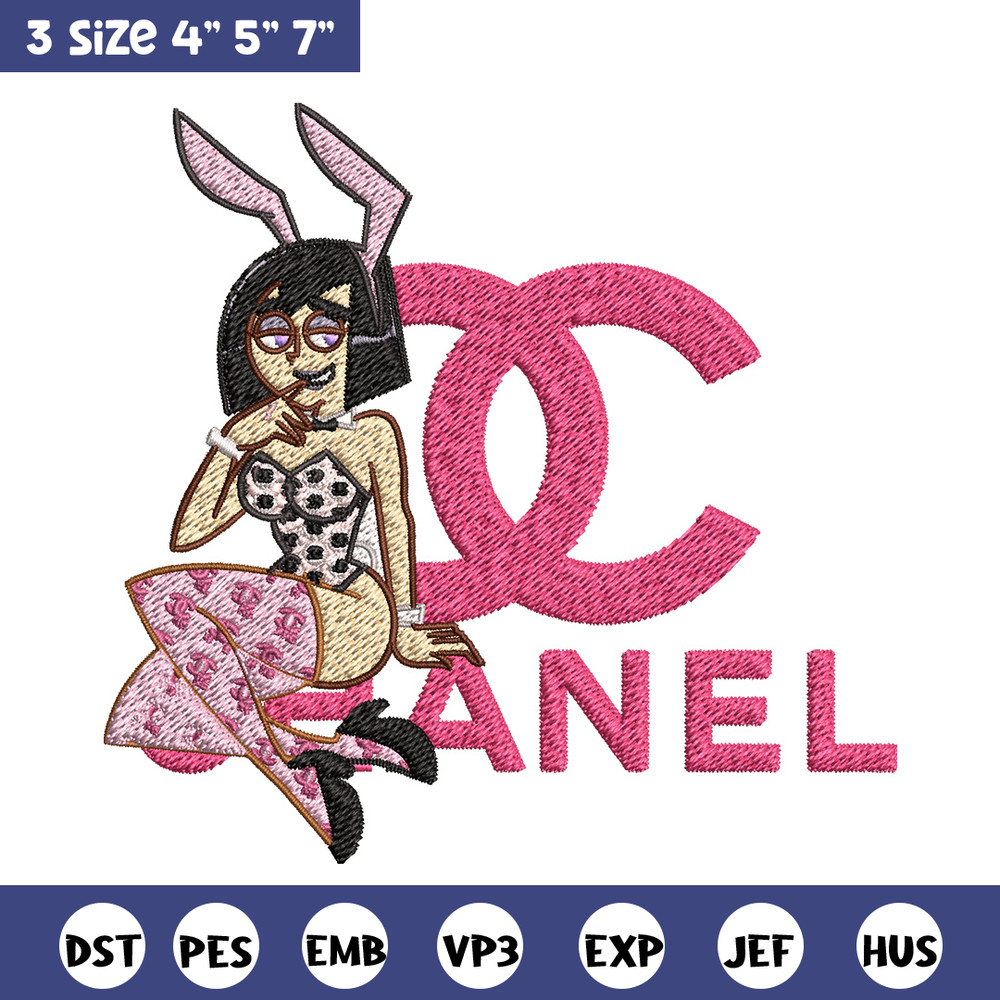 Pink bunny girl Embroidery Design, Gucci Embroidery, Brand Embroidery, Embroidery File, Logo shirt, Digital download.jpg