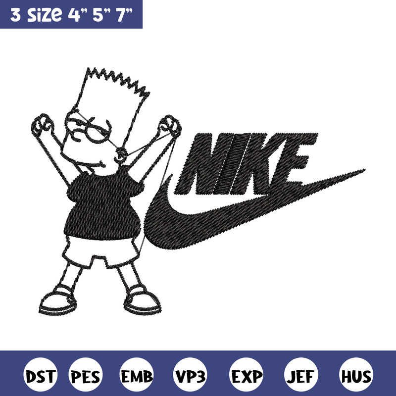 Simpson Nike Embroidery design, Simpson cartoon Embroidery, Nike design, Embroidery file, logo shirt, Instant download..jpg