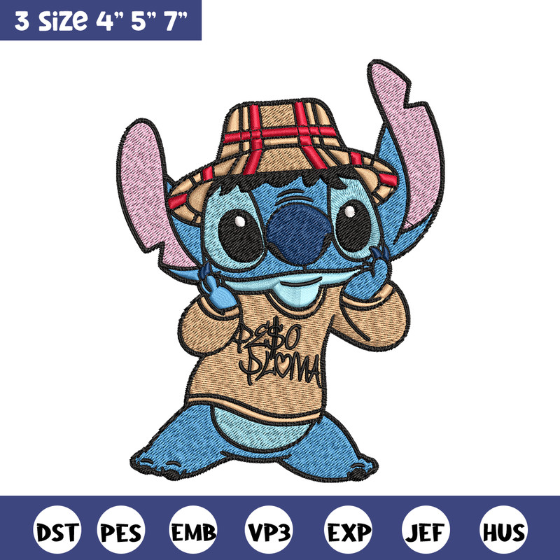 Stitch Peso Pluma Embroidery design, Peso Pluma Stitch Embroidery, cartoon design, Embroidery File, Digital download..jpg